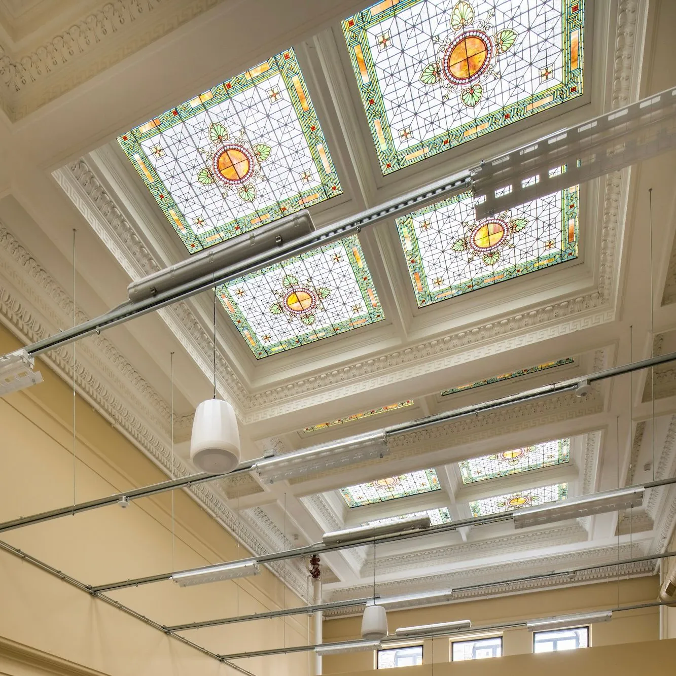 Original stained glass skylights