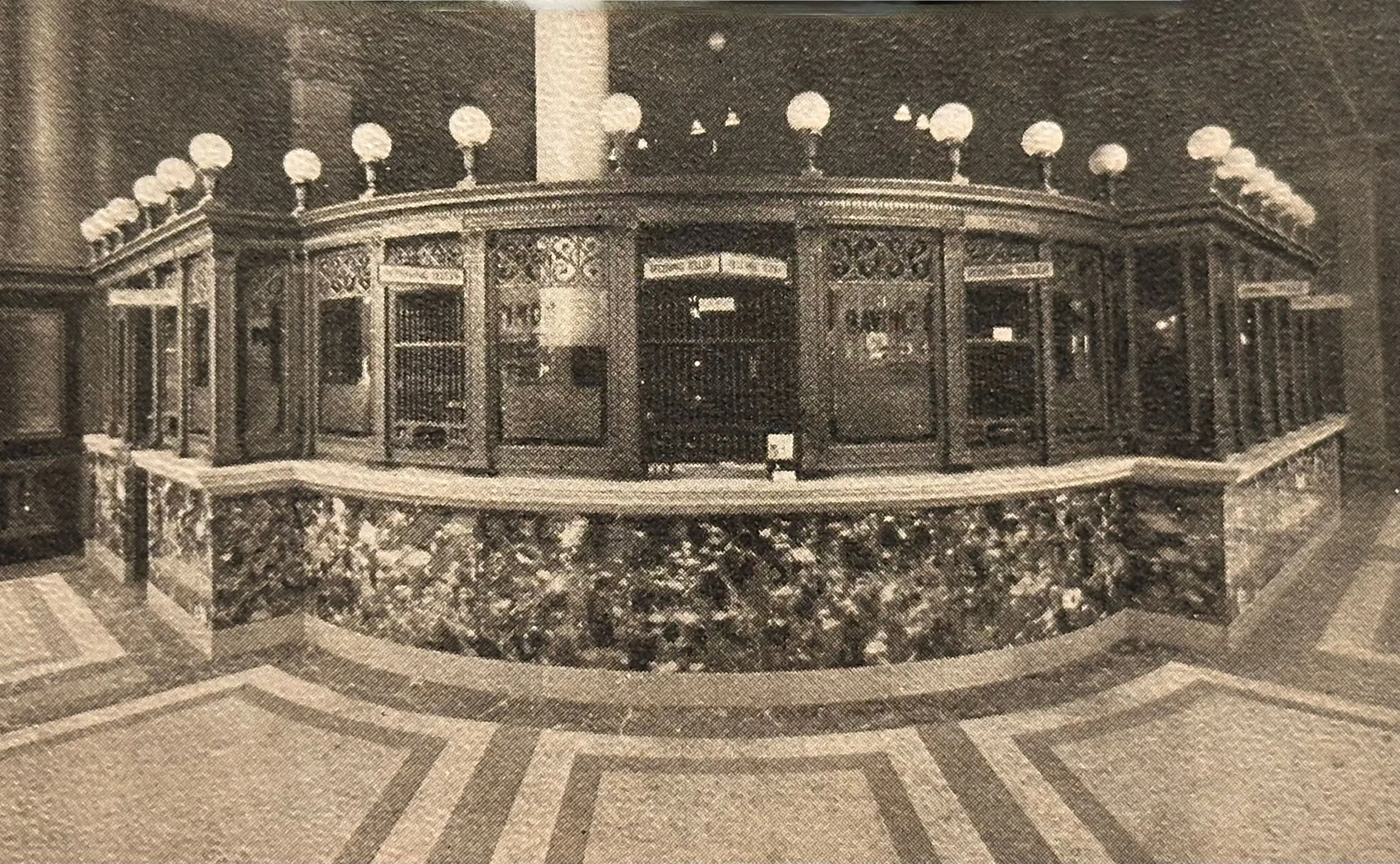 Teller windows from the original bank